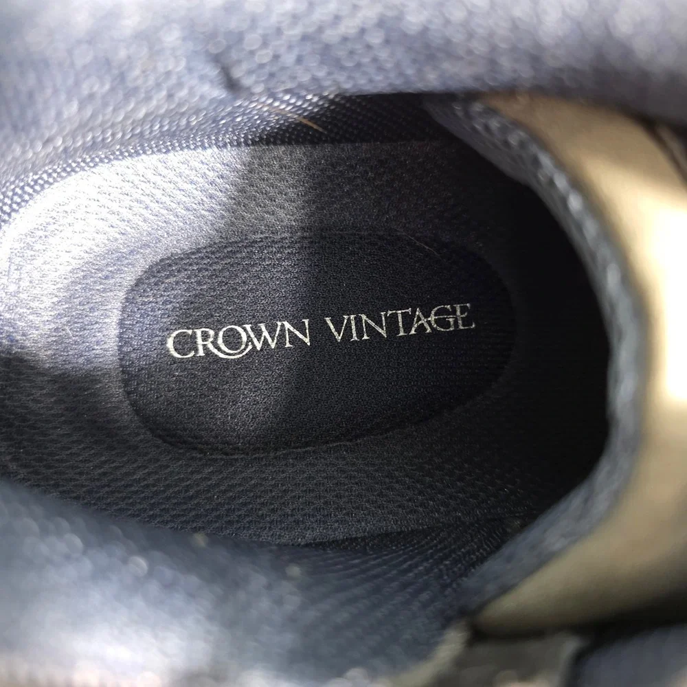 Crown Vintage Mens Chukka Boots Gray Lace Up Side Zip‎ Sz 13M 46 NEW